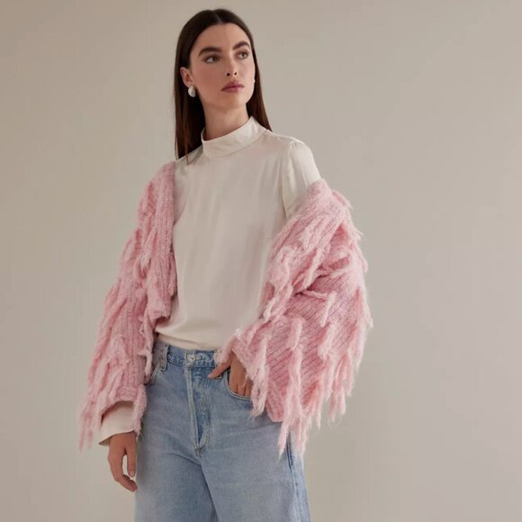 By Anthropologie Knit Fringe Cardigan - Picture 5 of 6